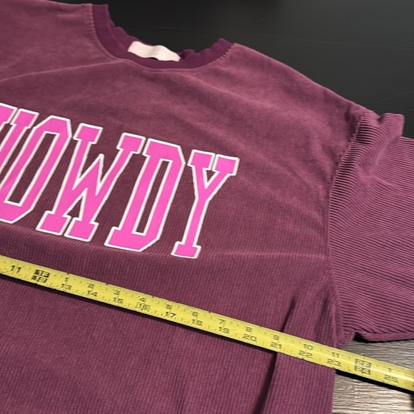 One eleven north Purple 'Howdy' Corduroy Sweatshirt - Picture 3 of 6